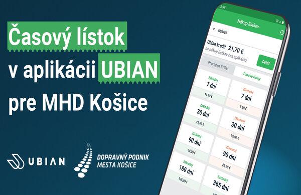 Časový lístok v MHD Košice si kúpite už aj cez UBIAN
